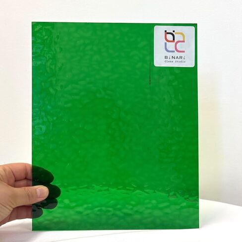 Wissmach Stained Glass Sheet: Green English Muffle | Curated by BiNARi Glass Studio in Saudi Arabia