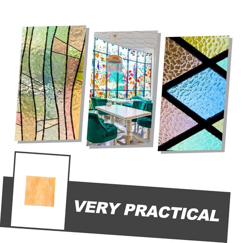 HOMSFOU Mosaic Tile Sheets 2 Pieces 3.94X3.94 Inch Glass Tiles for DIY Crafts and Home Decor Stained Glass Pieces for Photo Frames and Flowerpots in Saudi Arabia
