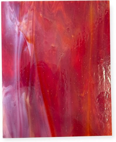 Wissmach Stained Glass Sheet and Mosaic Glass: Dark Red Wisspy Opal (8"x6"-1 Sheet) by BiNARi Glass Studio in Saudi Arabia