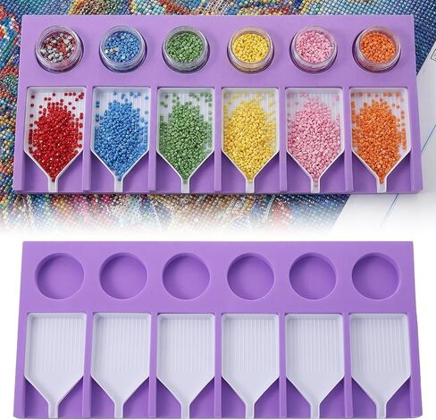 Diamond Art Trays, Bead Sorting Tray Storage Containers Organizers, Diamond Art Tools and Accessories for Glitter Rhinestones 5D Embroidery Painting DIY Crafts in Saudi Arabia
