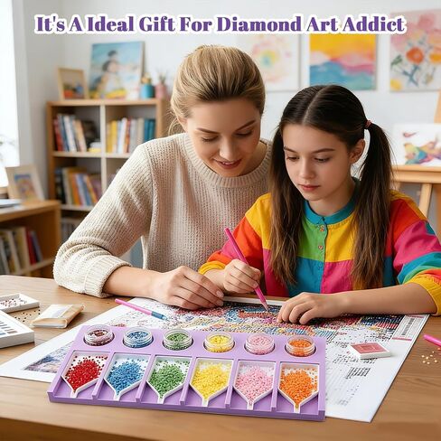 Diamond Art Trays, Bead Sorting Tray Storage Containers Organizers, Diamond Art Tools and Accessories for Glitter Rhinestones 5D Embroidery Painting DIY Crafts in Saudi Arabia