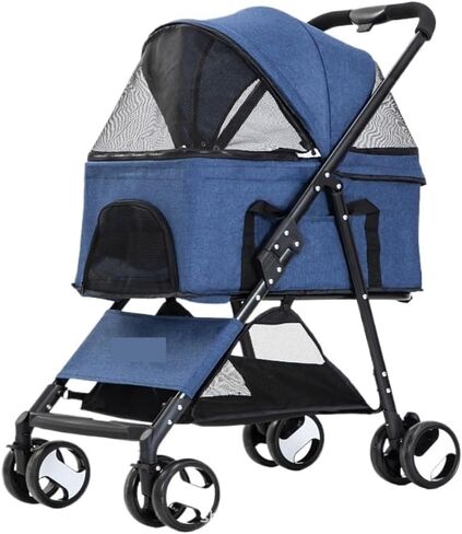 Pet Strollers Detached Pet Outing Stroller Teddy Puppy Stroller Small Cat Stroller Foldable Lightweight Dog Stroller Pet Stroller Medium(G) in Kuwait
