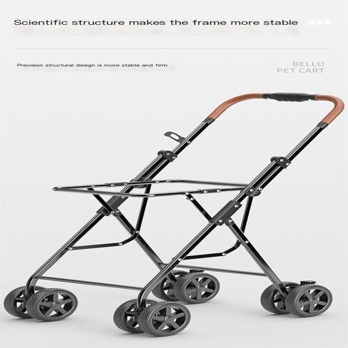 Pet Strollers Pet Stroller Lightweight Folding Double-layer Pet Stroller Doggy Pet Detachable Separate Cat Cage Cart Pet Stroller Medium(Blue) in Saudi Arabia