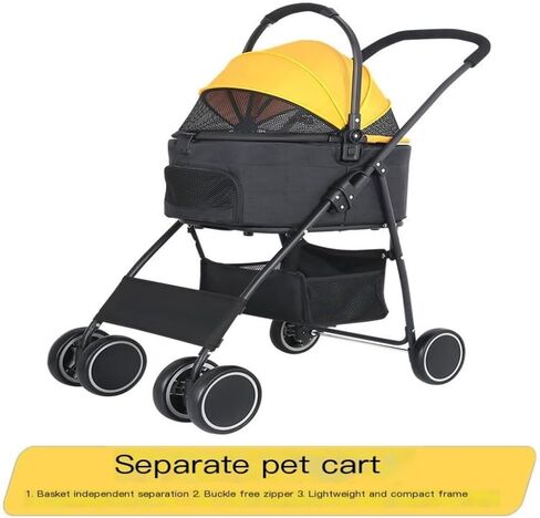 Pet Strollers Pet Stroller Cat And Dog Four-wheel Stroller Pet Outdoor Stroller Separate Stroller Cat Stroller Dog Stroller Pet Stroller Medium in Kuwait