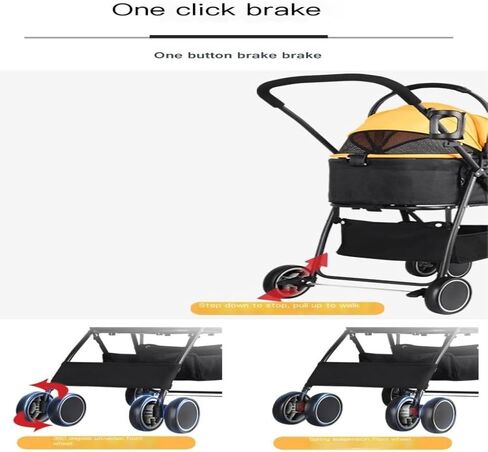 Pet Strollers Pet Stroller Cat And Dog Four-wheel Stroller Pet Outdoor Stroller Separate Stroller Cat Stroller Dog Stroller Pet Stroller Medium in Kuwait