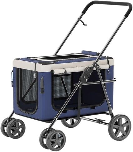 عربات الحيوانات الأليفة عربة الحيوانات الأليفة المحمولة للطي والانفصال عربة صغيرة للكلاب والقطط عربة السفر في الهواء الطلق عربة الحيوانات الأليفة عربة الحيوانات الأليفة المتوسطة (G) in Kuwait