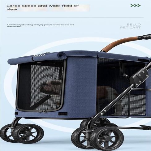 Pet Strollers Pet Stroller Dog Dog Cat Stroller Folding Outdoor Travel Portable Pet Stroller Dog Walking Cart Cat Cage Cart Pet Stroller Medium(Black) in Saudi Arabia