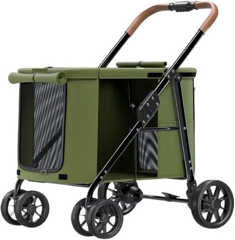Pet Strollers Pet Stroller Dog Dog Cat Stroller Folding Outdoor Travel Portable Pet Stroller Dog Walking Cart Cat Cage Cart Pet Stroller Medium(Black) in Saudi Arabia