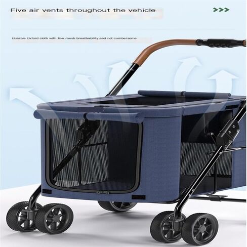 Pet Strollers Pet Stroller Dog Dog Cat Stroller Folding Outdoor Travel Portable Pet Stroller Dog Walking Cart Cat Cage Cart Pet Stroller Medium(Black) in Saudi Arabia