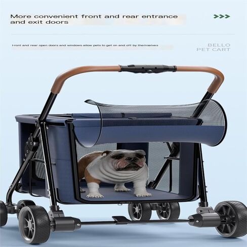 Pet Strollers Pet Stroller Dog Dog Cat Stroller Folding Outdoor Travel Portable Pet Stroller Dog Walking Cart Cat Cage Cart Pet Stroller Medium(Black) in Saudi Arabia