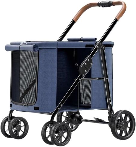Pet Strollers Pet Stroller Dog Dog Cat Stroller Folding Outdoor Travel Portable Pet Stroller Dog Walking Cart Cat Cage Cart Pet Stroller Medium(Black) in Saudi Arabia