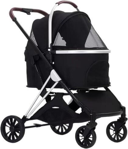 Pet Strollers Three-in-one Detachable Folding Pet Stroller, Cat And Dog Stroller, Pet Outing Stroller, Cat Stroller Pet Stroller Medium(Red) in Kuwait