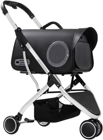 Pet Strollers Pet Stroller for Walking Cats and Puppies, Foldable Detachable Stroller for Dogs and Cats for Outdoor Travel Pet Stroller Medium(Green) in Kuwait