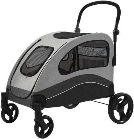 Pet Strollers Pet Launches Medium And Large Multi-functional Pet Stroller, Outdoor Convenient Dog And Cat Stroller Pet Stroller Medium(Yellow) in Kuwait