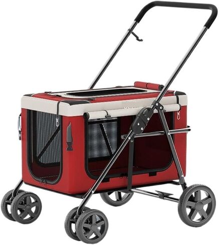 Pet Strollers Pet Stroller, Doggy Cat Stroller, Outdoor Car-mounted Stroller, Lightweight, Portable, Foldable Pet Stroller Pet Stroller Medium(G) in Kuwait