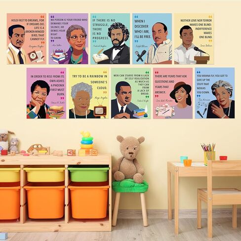 Black History Month Decorations Black History Posters Bulletin Board Decorations for Classroom Inspirational Famous Posters African American Authors Motivational Bulletin Board Home School Supplies in Saudi Arabia