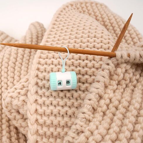Connimonet Row Counter for Knitting,2 PCS Per Box, with Hanging Cord,Knitting Needle Marking Tool, Plastic Knitting Stitch Counter, Crochet Yarn Row Counter (Blue) in Saudi Arabia