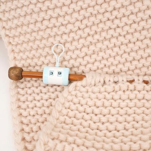 Connimonet Row Counter for Knitting,2 PCS Per Box, with Hanging Cord,Knitting Needle Marking Tool, Plastic Knitting Stitch Counter, Crochet Yarn Row Counter (Blue) in Saudi Arabia