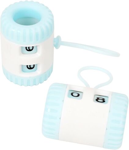 Connimonet Row Counter for Knitting,2 PCS Per Box, with Hanging Cord,Knitting Needle Marking Tool, Plastic Knitting Stitch Counter, Crochet Yarn Row Counter (Blue) in Saudi Arabia
