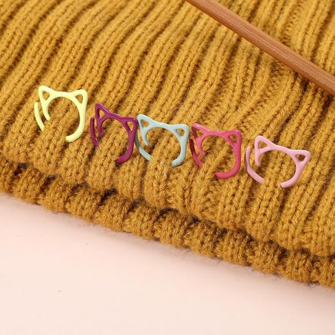 20PCS Cat Stitch Markers for Crocheting, Crochet Stitch Markers, Metal Knitting Stitchs Marker Set for DIY Weaving Knitting Sewing Tools Multicolor in Saudi Arabia