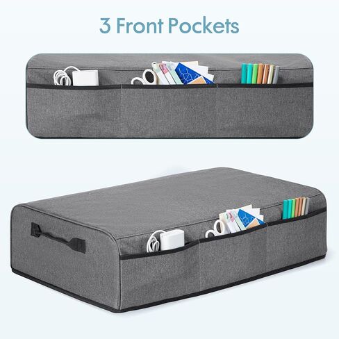 غطاء غبار YARWO متوافق مع مكبس الحرارة الاحترافي Cricut Autopress، غطاء غبار واقٍ مع جيوب ملحقة لآلة الضغط الحراري التلقائي، وحامل التحكم، والكابلات وأدوات DIY الأخرى، رمادي in Kuwait