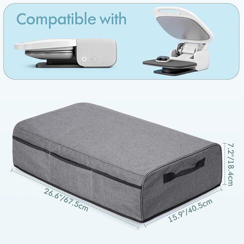 غطاء غبار YARWO متوافق مع مكبس الحرارة الاحترافي Cricut Autopress، غطاء غبار واقٍ مع جيوب ملحقة لآلة الضغط الحراري التلقائي، وحامل التحكم، والكابلات وأدوات DIY الأخرى، رمادي in Kuwait