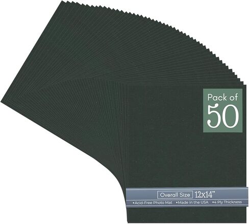 CountryArtHouse Black 12x14 Uncut Art Mat Board - No Opening - 1 Mat in Saudi Arabia