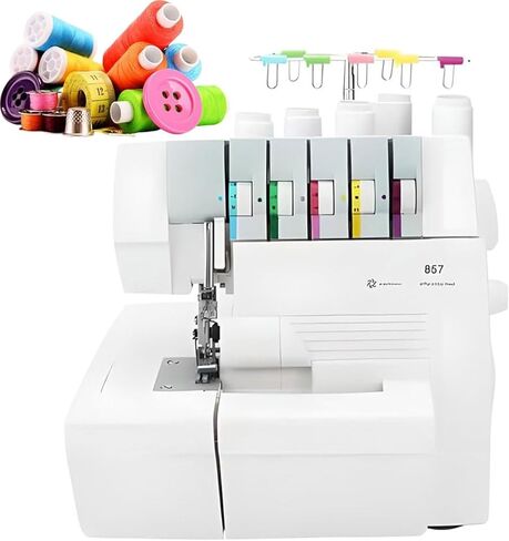 Overlock Sewing Machine,Heavy-Duty Coverstitch Serger with 2-3-4-5 Multiple Stitch Capability,Electric Lockstitch Serger in Saudi Arabia