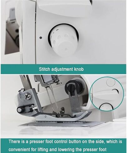 Overlock Sewing Machine,Heavy-Duty Coverstitch Serger with 2-3-4-5 Multiple Stitch Capability,Electric Lockstitch Serger in Saudi Arabia