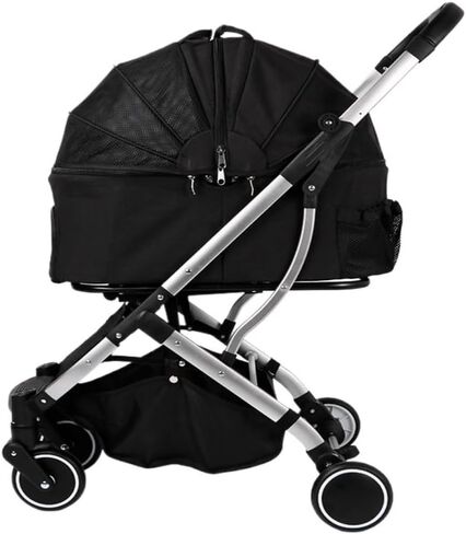 Pet Strollers Pet Stroller, Cat Stroller, Dog Stroller, One-click Storage Cradle, Detachable Portable Pet Stroller Pet Stroller Medium(Purple) in Kuwait