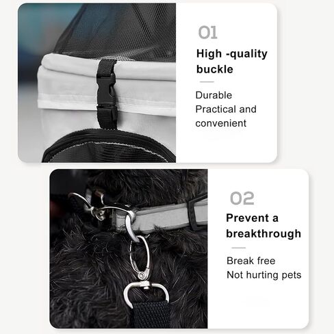 Dog Stroller 4 Wheels,Pet Stroller for Medium Small Dogs Cats,Folding Cat Stroller Adjustable Handle,180° Canopy,Sun Shades,Breathable,Puppy Stroller with Storage Basket and Cup Holder (Black-Grey) in Kuwait