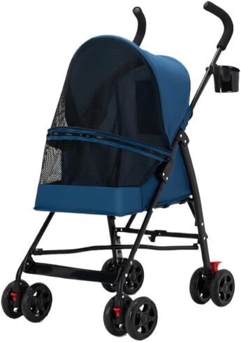 Pet Strollers Pet Cat And Dog Stroller Dog Cat Teddy Baby Stroller Lightweight Foldable Small Pet Dog When Going Out Pet Stroller Medium(Black) in Kuwait