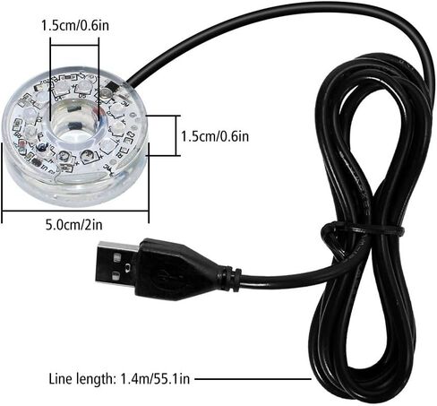 ضوء حوض السمك LED، ضوء LED غاطس ملون مقاوم للماء USB ضوء تحت الماء لخزان حوض السمك in Kuwait
