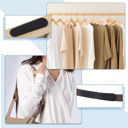 24pcs Non-Slip Shoulder Bag Strap Gripper Holder Black Rubber Adhesive Purse Strap Strip Grip Holder for Handbag Tote Backpack Anti-Falling Self-Adhesive Straps Gummy in Kuwait