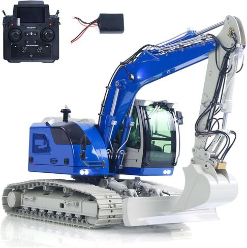 Jd Model 1/14 2Arms 7Ch RC حفار هيدروليكي سريع الإصدار مقرنة معدنية للتحكم في الراديو حفار بناء مركبة خفيفة صوت هواية الصف نموذج للأعمار من 14 عامًا فما فوق in Kuwait