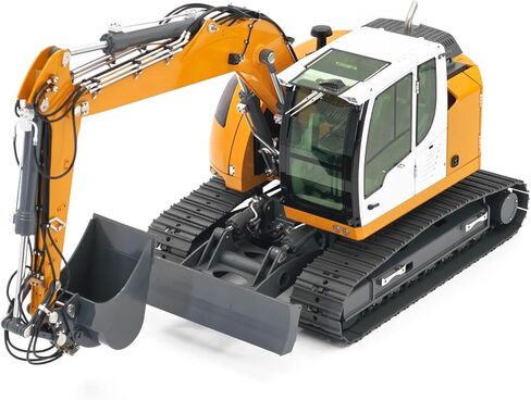 Jdm-208 1/14 7Ch حفار هيدروليكي للتحكم عن بعد R920 2Arms Metal RC Digger Flysky Pl18 Ev Lite نظام الصوت المقرنة السريعة نموذج درجة الهوايات للأعمار من 14 عامًا فما فوق in Kuwait