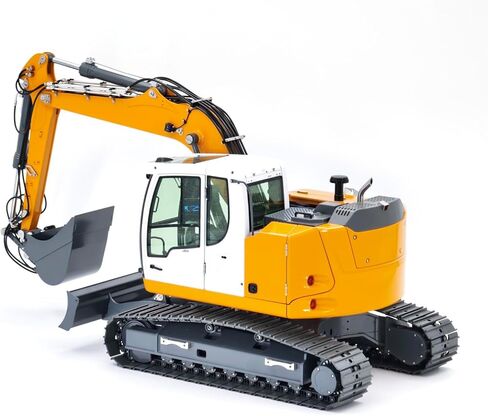Jdm-208 1/14 7Ch حفار هيدروليكي للتحكم عن بعد R920 2Arms Metal RC Digger Flysky Pl18 Ev Lite نظام الصوت المقرنة السريعة نموذج درجة الهوايات للأعمار من 14 عامًا فما فوق in Kuwait