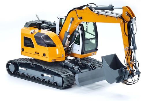 Jdm-208 1/14 7Ch حفار هيدروليكي للتحكم عن بعد R920 2Arms Metal RC Digger Flysky Pl18 Ev Lite نظام الصوت المقرنة السريعة نموذج درجة الهوايات للأعمار من 14 عامًا فما فوق in Kuwait