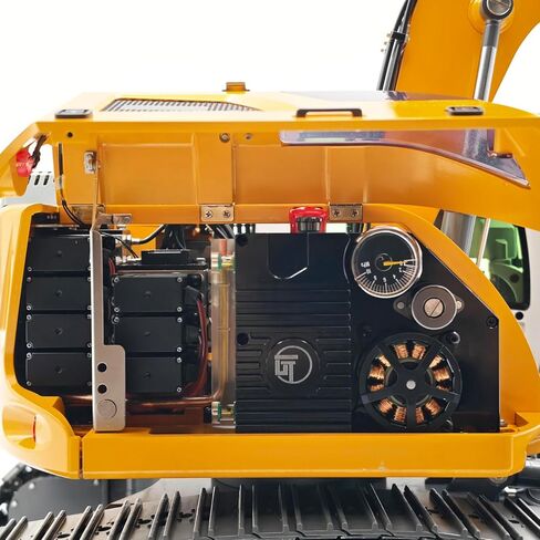 Jdm-208 1/14 7Ch حفار هيدروليكي للتحكم عن بعد R920 2Arms Metal RC Digger Flysky Pl18 Ev Lite نظام الصوت المقرنة السريعة نموذج درجة الهوايات للأعمار من 14 عامًا فما فوق in Kuwait