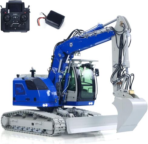 8Ways Valve Metal 1/14 RC Hydraulic Excavator Lr914 Pro Max Remote Control Digger Construction Car Pl18Ev Lite Radio Battery Hobby Grade Model for Ages 14+ in Saudi Arabia