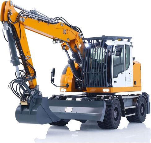 Lr914 Pro Max Metal 4Wd 1/14 RC Hydraulic Wheeled Excavator 11-Ways Valve RTR Radio Controlled Digger Pl18Ev Lite Battery Light Hobby Grade Model for Ages 14+ in Kuwait