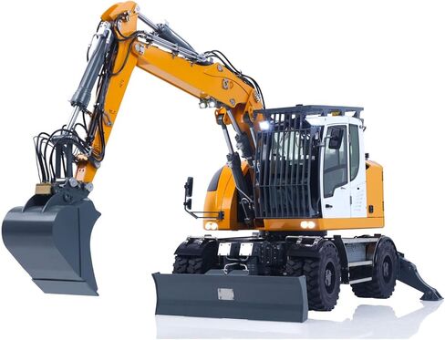 Lr914 Pro Max Metal 4Wd 1/14 RC Hydraulic Wheeled Excavator 11-Ways Valve RTR Radio Controlled Digger Pl18Ev Lite Battery Light Hobby Grade Model for Ages 14+ in Kuwait