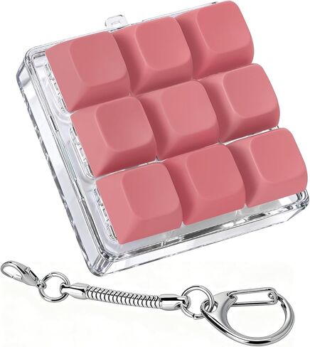 Axlksia Keyboard Fidget Toy, Fidget Clicker Keyboard Fidget Keychain, Button Fidget Gifts for Adults to Relieve Stress and Pass Time (Style C) in Saudi Arabia