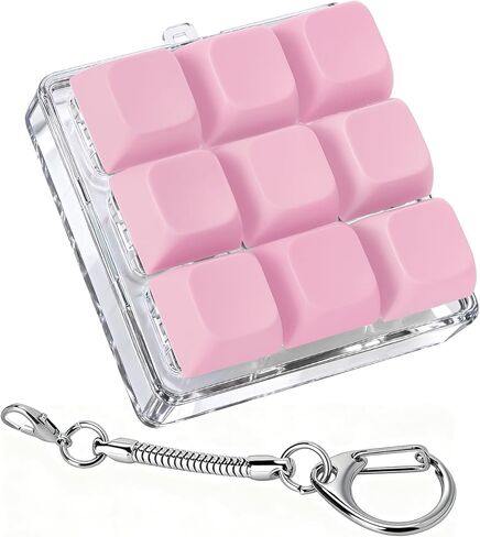 Axlksia Keyboard Fidget Toy, Fidget Clicker Keyboard Fidget Keychain, Button Fidget Gifts for Adults to Relieve Stress and Pass Time (Style C) in Saudi Arabia