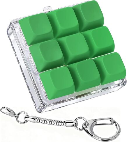 Axlksia Keyboard Fidget Toy, Fidget Clicker Keyboard Fidget Keychain, Button Fidget Gifts for Adults to Relieve Stress and Pass Time (Style C) in Saudi Arabia