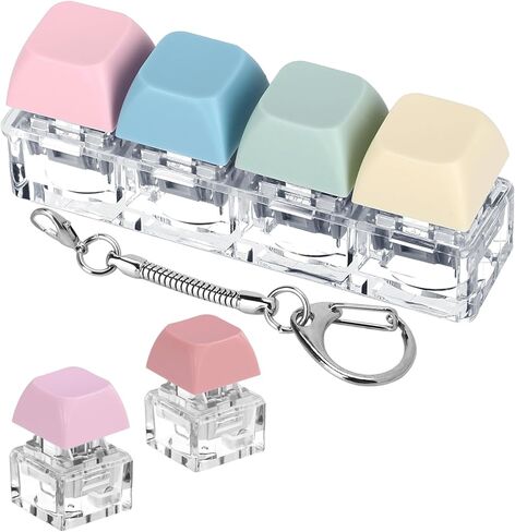 Axlksia Keyboard Fidget Toy, Fidget Clicker Keyboard Fidget Keychain, Button Fidget Gifts for Adults to Relieve Stress and Pass Time (Style C) in Saudi Arabia