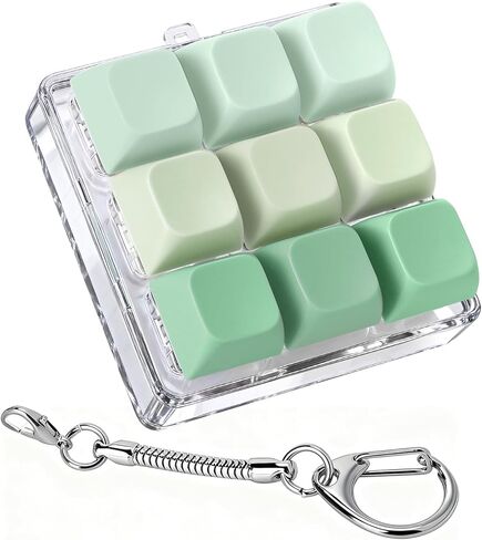 Axlksia Keyboard Fidget Toy, Fidget Clicker Keyboard Fidget Keychain, Button Fidget Gifts for Adults to Relieve Stress and Pass Time (Style C) in Saudi Arabia