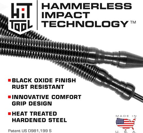 HIT Tool Hammerless Spring Punch Pro Pack: 1)1/32"&1/16",1-3/32" &1/8" Dual head nail setter, 1)Dual head prick & centre 1)HSS prick, 1)Dual Head Door hinge pin remover/hammer & Pouch in Saudi Arabia