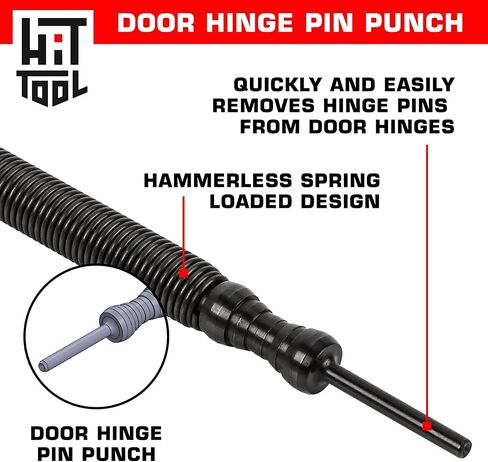 HIT Tool Hammerless Spring Punch Pro Pack: 1)1/32"&1/16",1-3/32" &1/8" Dual head nail setter, 1)Dual head prick & centre 1)HSS prick, 1)Dual Head Door hinge pin remover/hammer & Pouch in Saudi Arabia