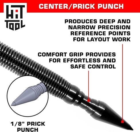 HIT Tool Hammerless Spring Punch Pro Pack: 1)1/32"&1/16",1-3/32" &1/8" Dual head nail setter, 1)Dual head prick & centre 1)HSS prick, 1)Dual Head Door hinge pin remover/hammer & Pouch in Saudi Arabia